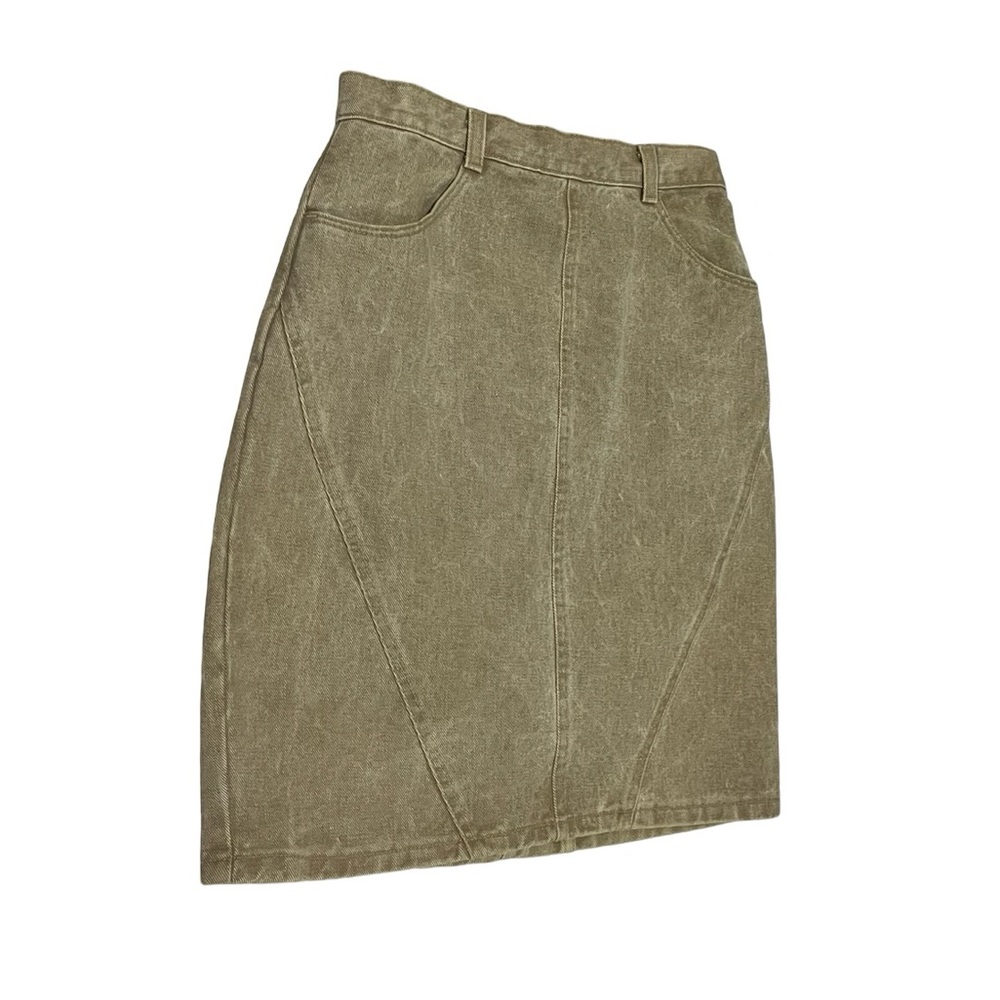 Vtg Candie's Denim Skirt Womens Sz 7/8 Small Sandy Pencil Y2K Modest Workwear